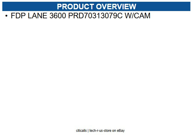 Ingenico LAN360-USSCN27A FDP LANE 3600 PRD70313079C W/CAM