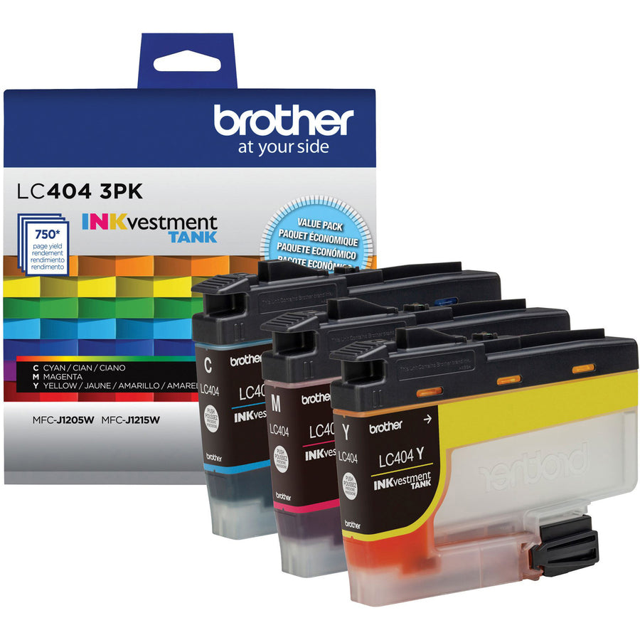 Brother LC4043PKS INKvestment Tank Ink Cartridges - Cyan, Magenta, Yellow