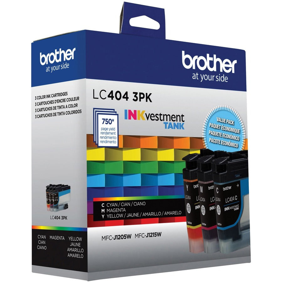 Brother LC4043PKS INKvestment Tank Ink Cartridges - Cyan, Magenta, Yellow