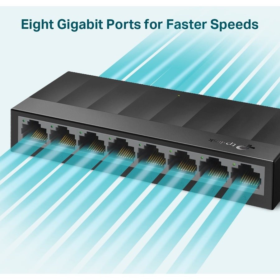 TP-Link LS1008G - Litewave 8 Port Gigabit Ethernet Switch - Unmanaged