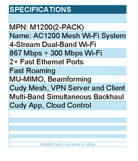 Cudy M1200(2-Pack) AC1200 Wi-Fi Mesh Solution 2-Pack Retail
