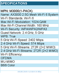 Cudy M3000(1-Pack) AX3000 2.5G Mesh Wi-Fi 6 System - Retail