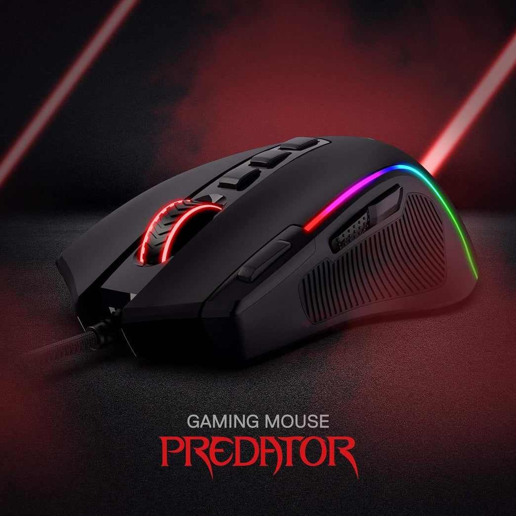 REDRAGON M612 Predator RGB Gaming Mouse, 8000 DPI Wired Optical, 11 Programmable