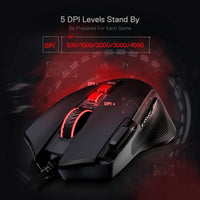 REDRAGON M612 Predator RGB Gaming Mouse, 8000 DPI Wired Optical, 11 Programmable