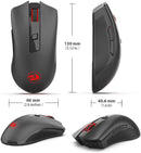 REDRAGON M652 Optical 2.4G Wireless Mouse with USB Receiver, 5 Adjustable DPI