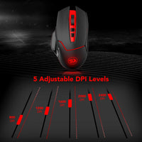 REDRAGON M690-1 MIRAGE2 - Mouse - ergonomic - 6 buttons - wireless - 2.4 GHz