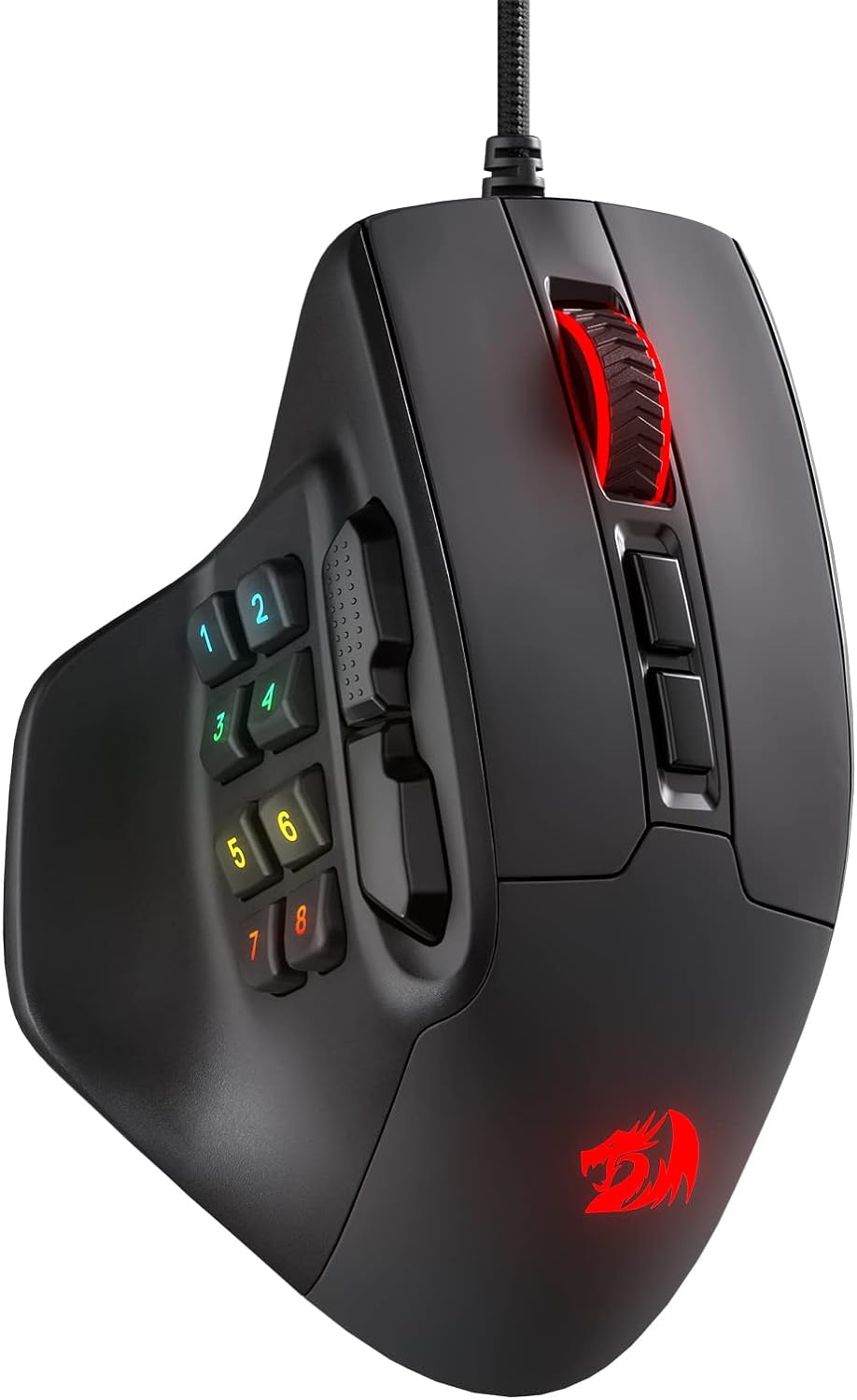 REDRAGON M811 AATROX MMO Gaming Mouse, 15 Programmable Buttons Wired RGB
