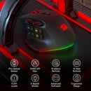 REDRAGON M811 AATROX MMO Gaming Mouse, 15 Programmable Buttons Wired RGB