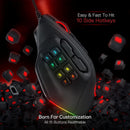 REDRAGON M811 AATROX MMO Gaming Mouse, 15 Programmable Buttons Wired RGB