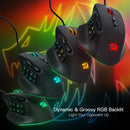 REDRAGON M811 AATROX MMO Gaming Mouse, 15 Programmable Buttons Wired RGB