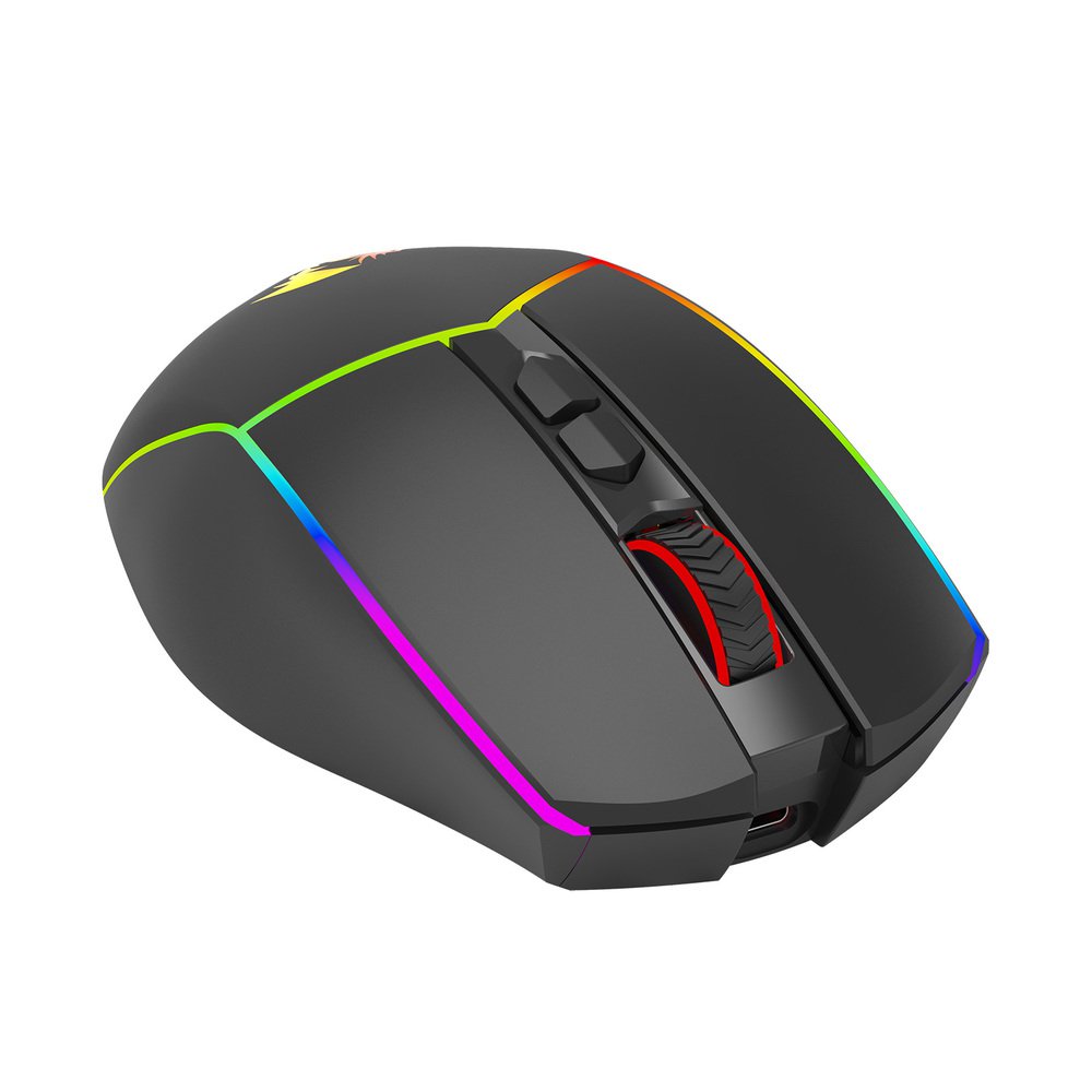 REDRAGON M814 Axe Programmable Wireless Gaming Mouse, with RGB streaming lights