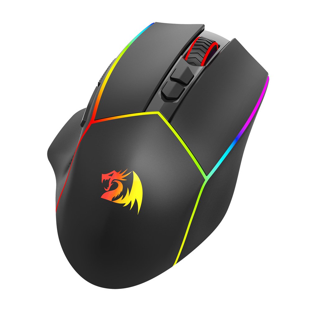 REDRAGON M814 Axe Programmable Wireless Gaming Mouse, with RGB streaming lights