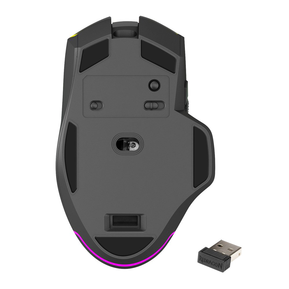 REDRAGON M814 Axe Programmable Wireless Gaming Mouse, with RGB streaming lights