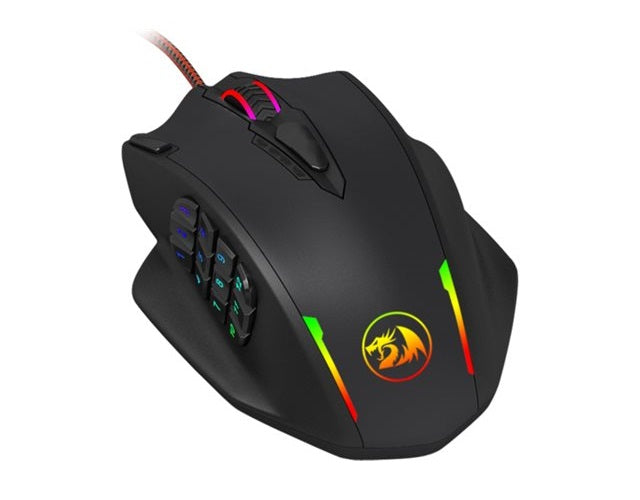 REDRAGON M908 IMPACT RGB Mouse Laser 18 buttons Wired USB 12400 dpi Black