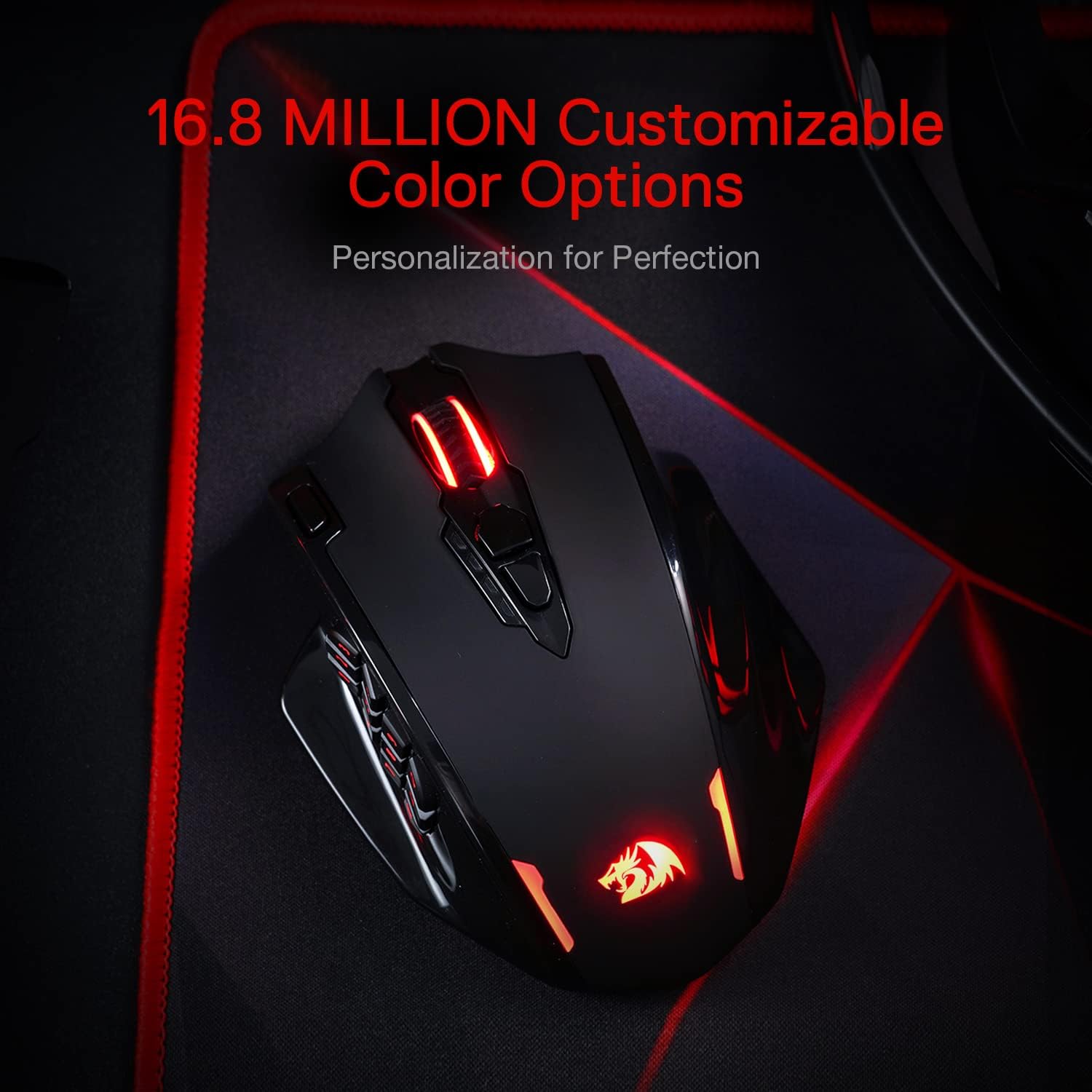 REDRAGON M913 Impact Elite - Mouse - optical - 20 buttons - wireless, wired