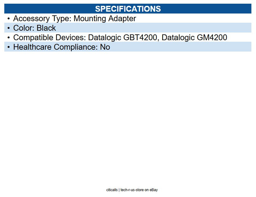 Datalogic MA-4190-BK Mounting Adapter for Base Station