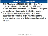 Code MA250YMCKOK Magicard YMCKOK 250 Shot Dye Film, Rio Pro Duo Compatible