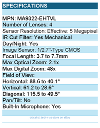 Vivotek MA9322-EHTVL 20MP Outdoor 4-Sensor Network Dome Camera with Night Vision
