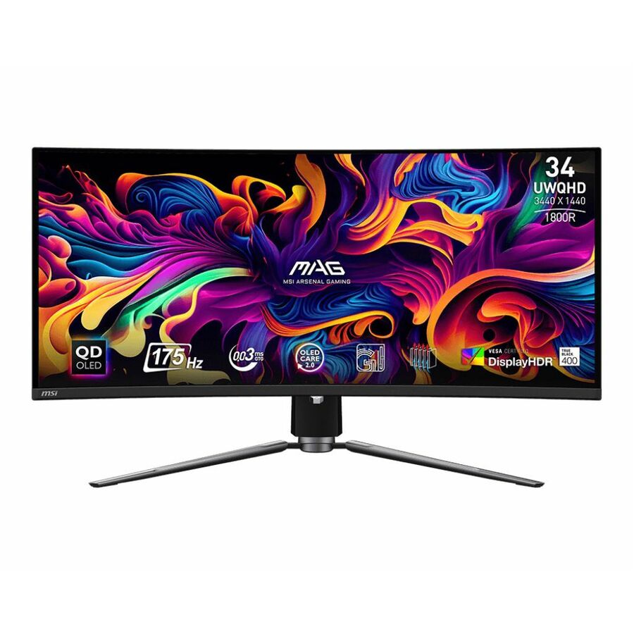 MSI MAG341CQPQDOLED MAG 341CQP QD-OLED - OLED monitor - curved - 34.2" - HDR