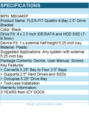 ICY DOCK MB344SP FLEX-FIT Quattro 4-Bay 2.5" Drive Bracket