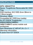 ICY DOCK MB840TP-B ToughArmor Removable M.2 SSD Tray Brown Box