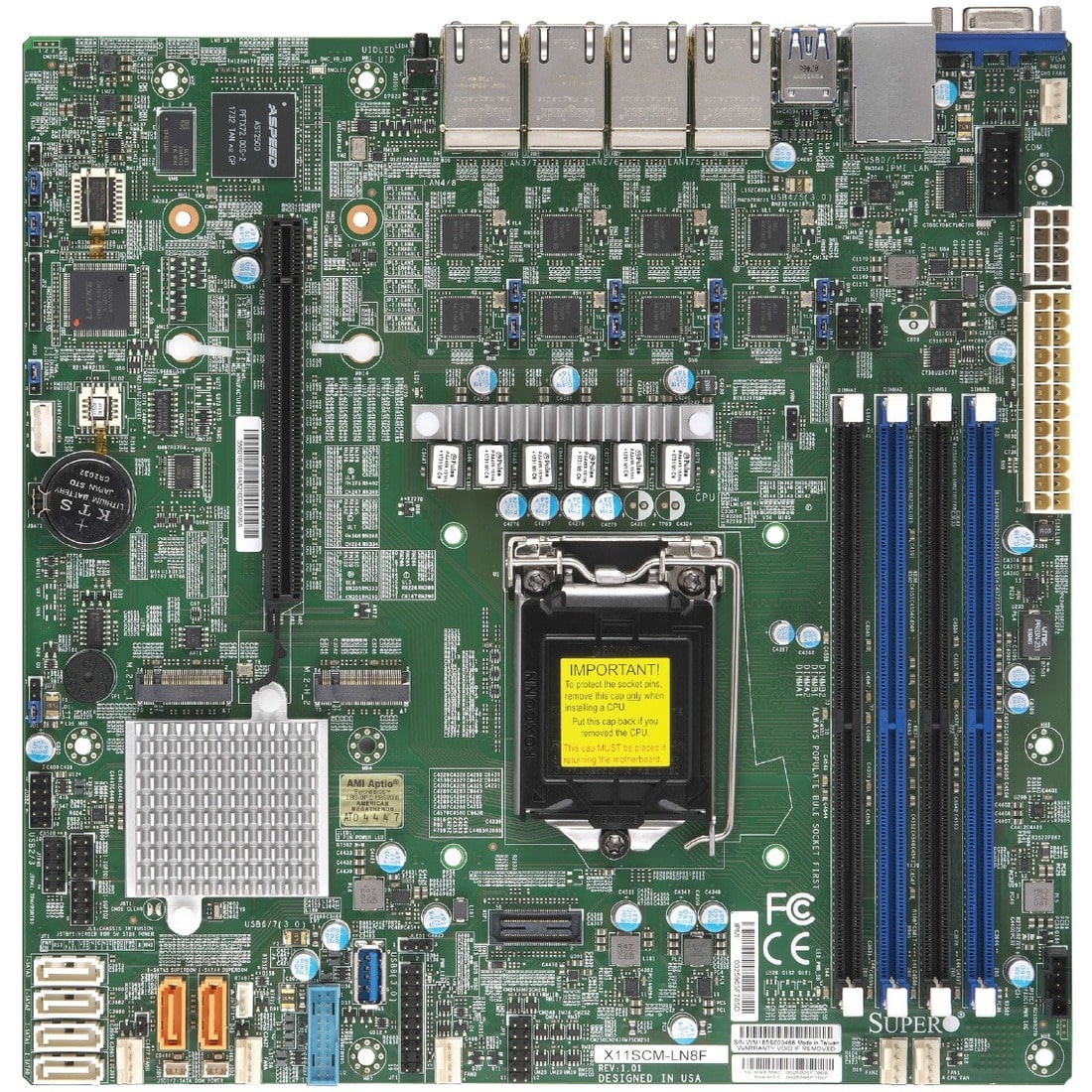 Supermicro MBD-X11SCM-LN8F-O Intel C246 H4 LGA1151 Server 4x DDR4 6x SATA G-Eth