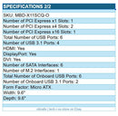 Supermicro MBD-X11SCQ-O Intel Q370 H4 LGA1151 Desktop 4x DDR4 6x SATA RAID G-ETH