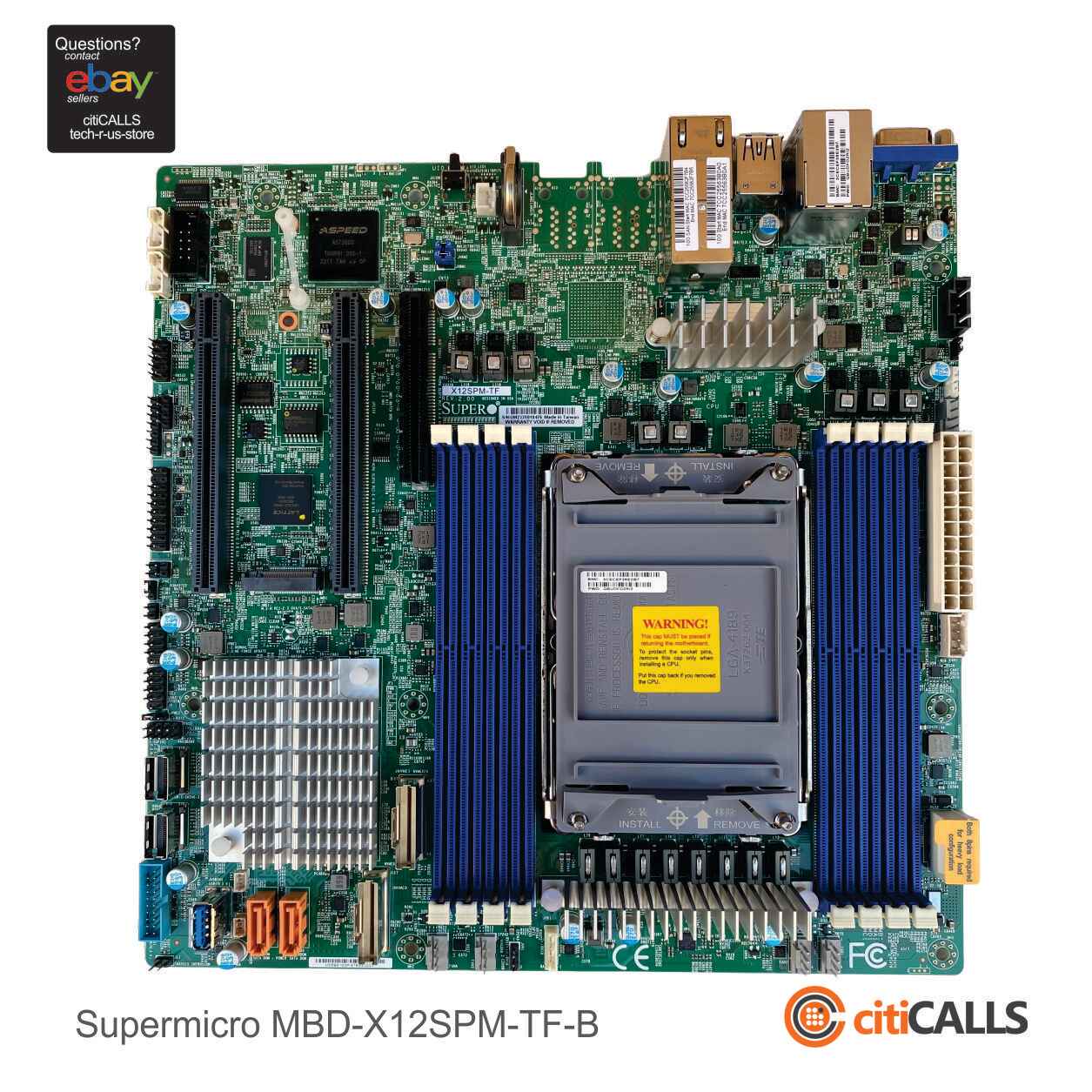 Supermicro MBD-X12SPM-TF-B Intel C621A LGA4189 Server 8x DDR4 10x SATA 10G-ETH
