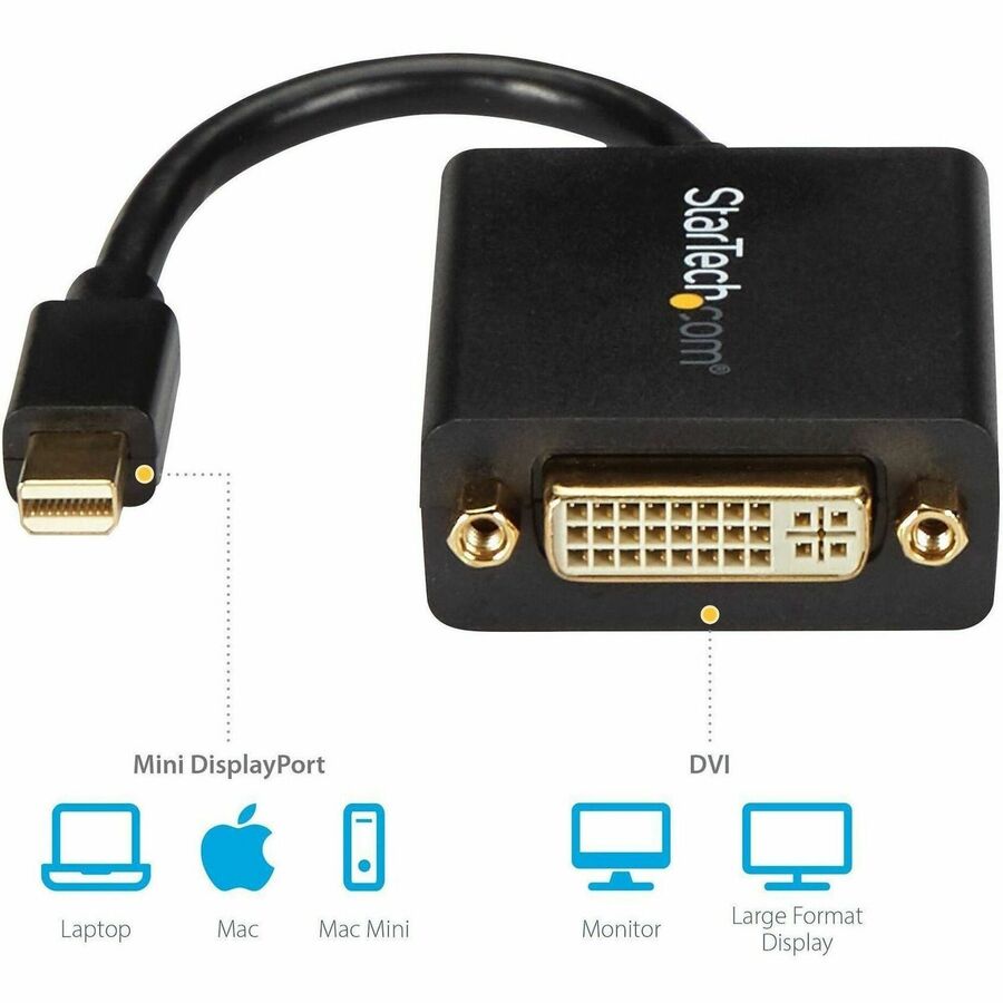 StarTech MDP2DVI Mini DisplayPort to DVI Video Adapter Converter