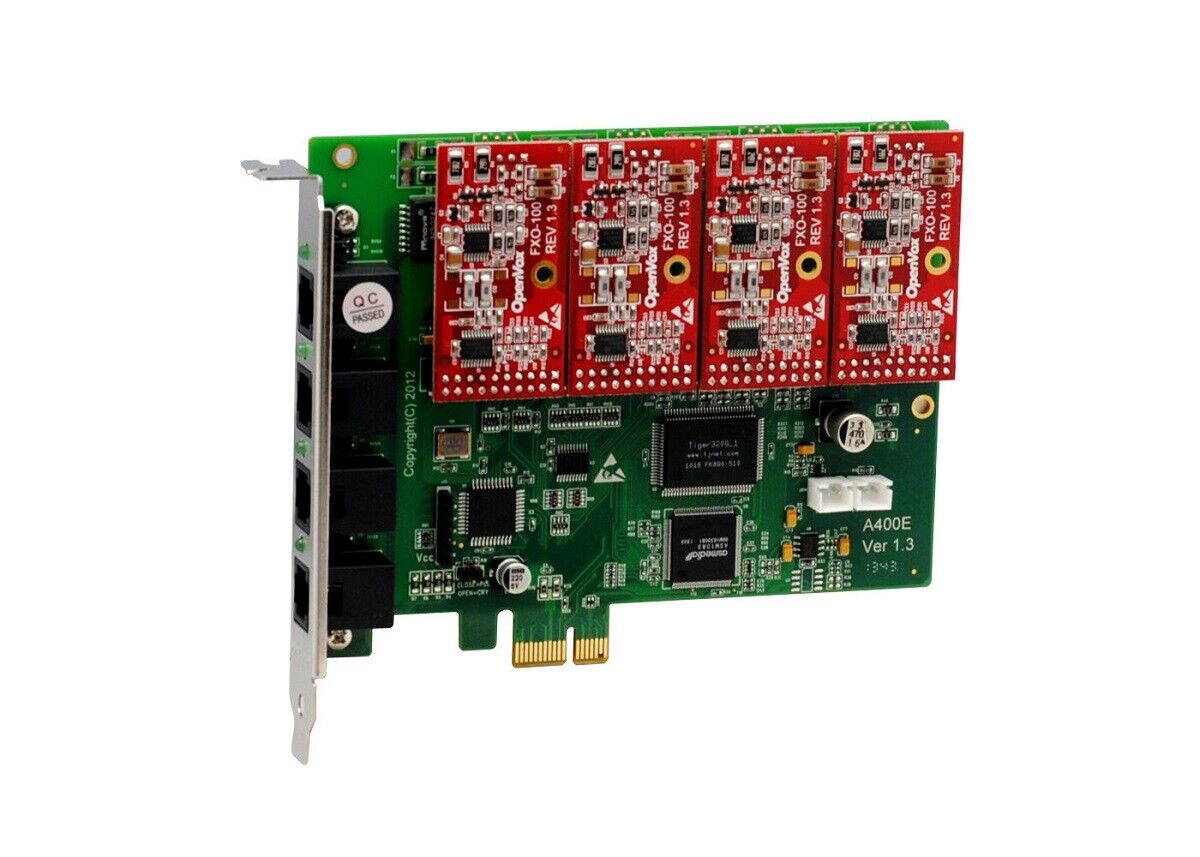 Elastix FreePBX MiniUCS-4O VoIP IP UCS PBX 3 NIC 50 Ext VoiceMail IVR CONF 4 FXO