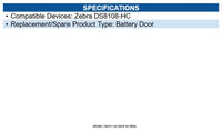 Zebra MISC-BC0081-0B Healthcare DS8178 Battery Door Covers for Barcode Scanner