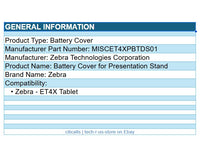 Zebra MISC-ET4X-PBTDS-01 Battery Cover for Presentation Stand ET4X Tablet Black
