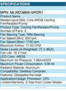Cooler Master MLWD36MA18PZR1 360L Core ARGB Cooling Fan/Radiator/Pump