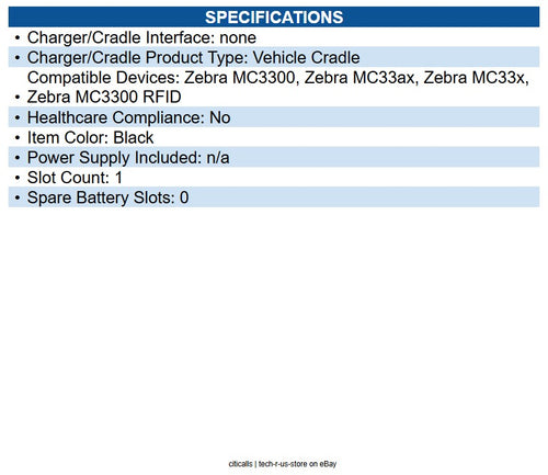 Zebra MNT-MC33-FLCH-01 MC33 UN-POWERED FORK LIFT MOUNT