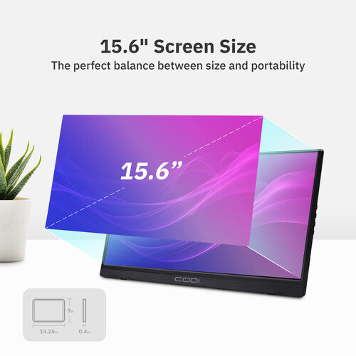 Codi MO156-KS 15.6"" Portable Full HD Monitor with Kickstand & Power Delivery