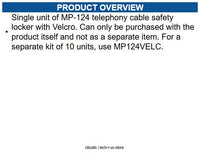 AudioCodes MP124VELC-SINGLE Single telephony cable safety locker