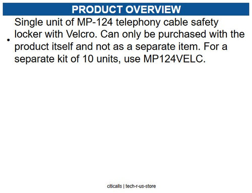 AudioCodes MP124VELC-SINGLE Single telephony cable safety locker