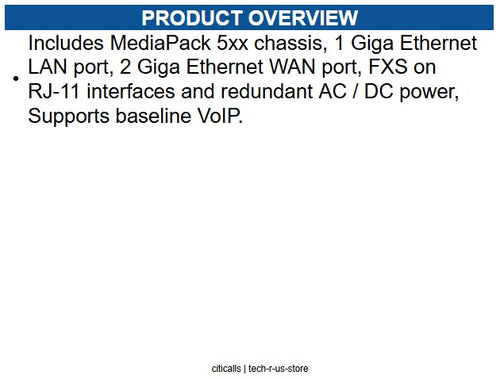 AudioCodes MP516/16S/SIP MediaPack Series MP-516 - VoIP gateway