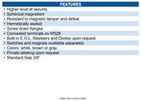 GRI MS29PA-W-IND Surface Mount Security Magnasphere Closed Loop, White