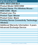 Dell MS5120W-BLK MS5120W Pro Wireless Mouse - Black