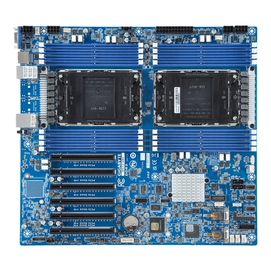 Gigabyte MS73-HB1 Motherboard - C741 Xeon LGA4677 Max256GB DDR5 E-ATX Retail