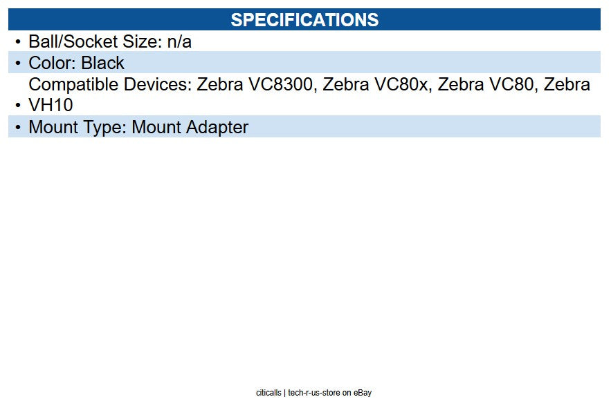 Zebra MT4205 Mounting Plate for MT4200 Quick Release