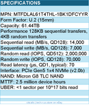 Micron MTFDLAL61T4THL-1BK1DFCYYR SSD - 61.44TB 6550 ION NVMe U.2 Gen5 15mm