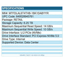Micron MTFDLAL6T4THB-1BK1DABYYR 9550 MAX 6.25TB SSD U.2 PCIe NVMe 5.0 RETAIL
