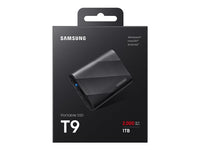 Samsung MU-PG2T0B/AM T9 - SSD -encrypted - 2 TB - external - 256-bit AES - Black