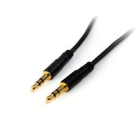 StarTech MU6MMS 6 ft Slim 3.5mm Stereo Audio Cable - M/M - Black