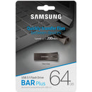 Samsung MUF-64BE4/AM 64GB USB 3.1 Flash Druve Bar Plus Titan Grey 5-YrWarranty