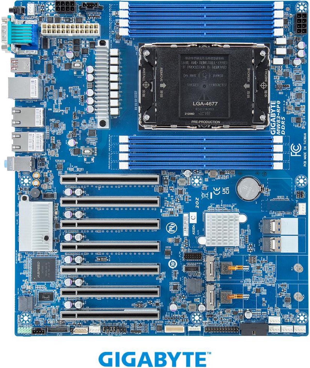 Gigabyte MW83-RP0 Motherboard - W790 LGA4677 Max256GB DDR5 CEB Brown Box