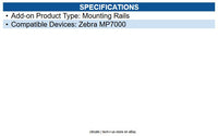 Zebra MX303-RAIL Mounting Rail for Bar Code Scanner
