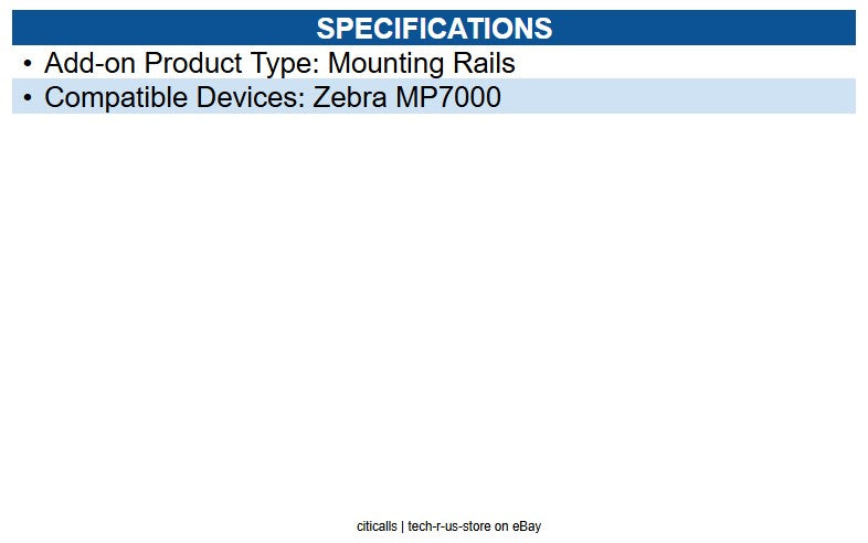 Zebra MX303-RAIL Mounting Rail for Bar Code Scanner